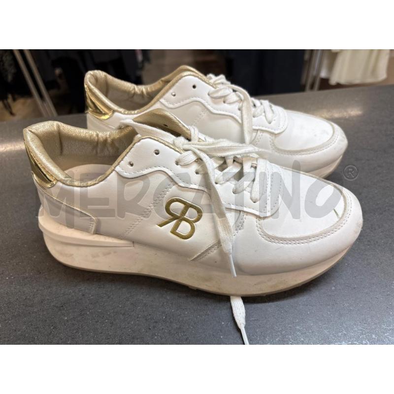 SCARPE DONNA RENATO BALESTRA BIANCO DORATO | Mercatino dell'Usato Acerra 1