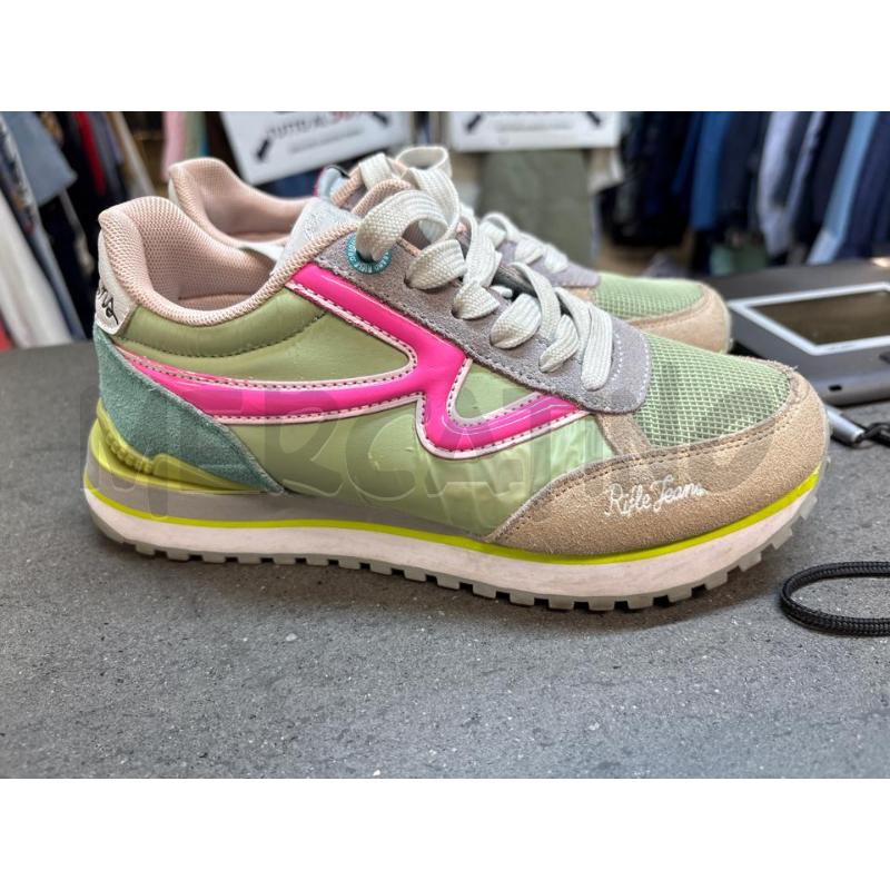 SCARPE DONNA RIFLE JEANS VERDE ROSA | Mercatino dell'Usato Acerra 2