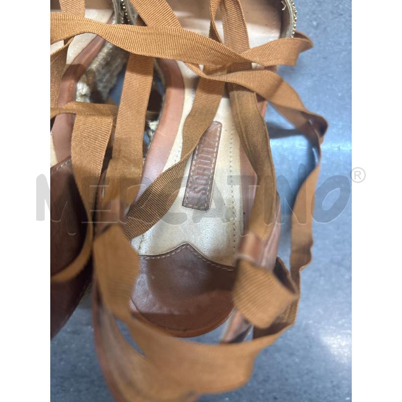 SCARPE DONNA SCHUTZ MARRONE DORATO CON ZEPPA  | Mercatino dell'Usato Acerra 3