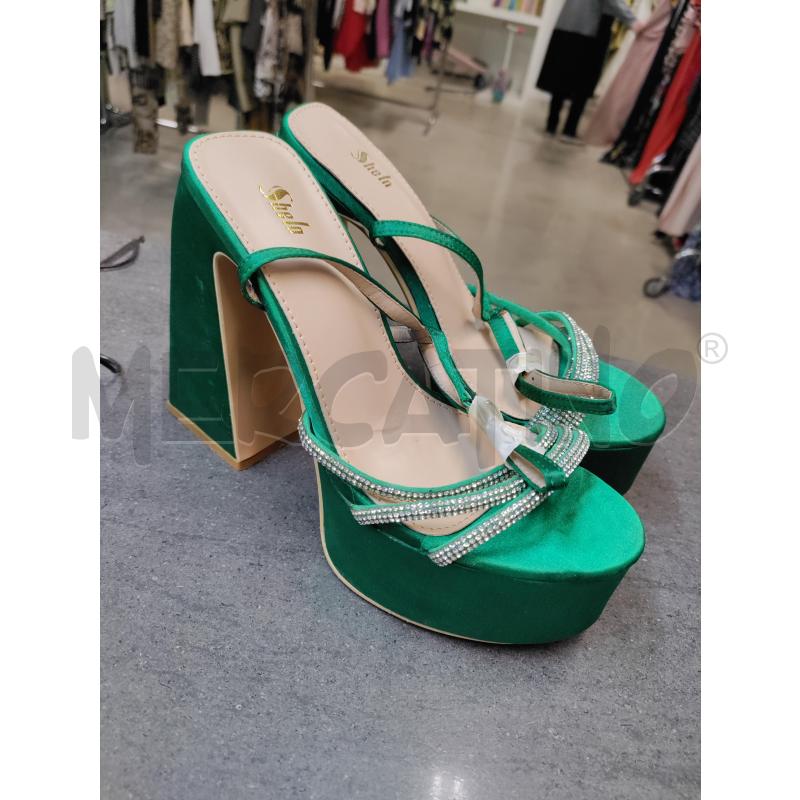 SCARPE DONNA SHELL VERDE CON STRASS | Mercatino dell'Usato Acerra 1