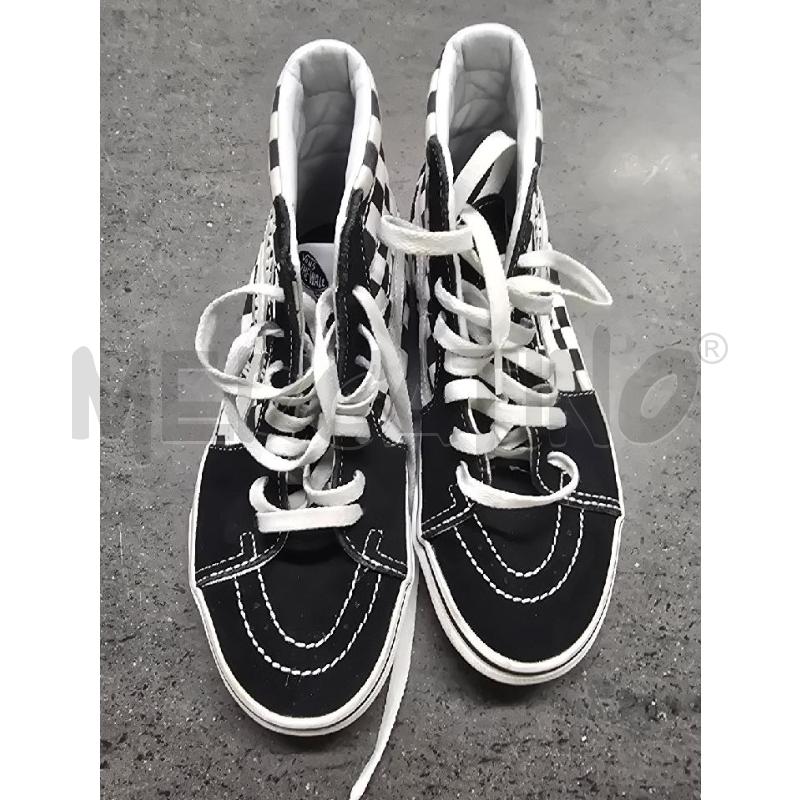 SCARPE DONNA VANS NERO BIANCO COLLO ALTO | Mercatino dell'Usato Acerra 1