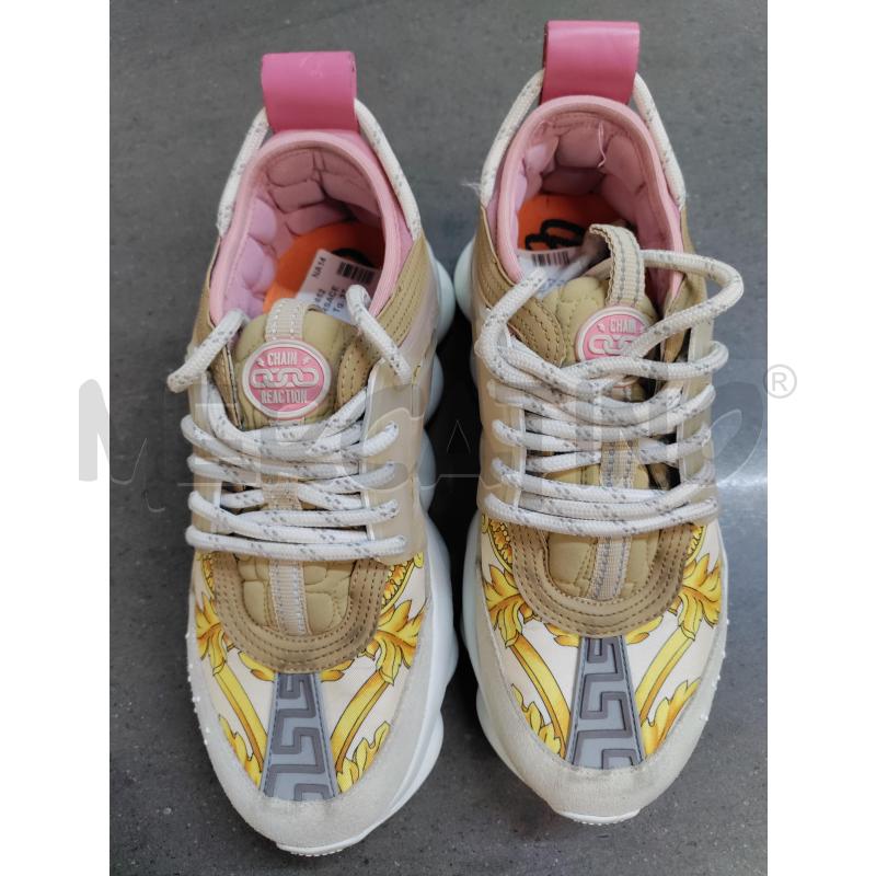 SCARPE DONNA VERSACE CHAIN REACTION ROSA GIALLO BEIGE | Mercatino dell'Usato Acerra 1