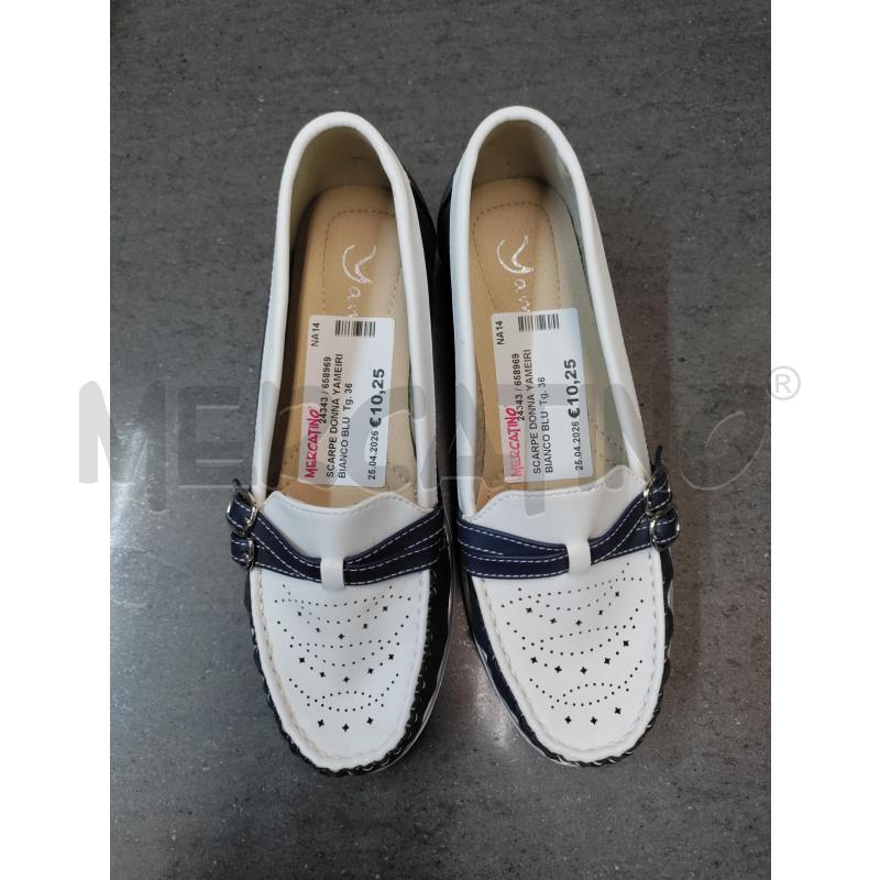 SCARPE DONNA YAMEIRI BIANCO BLU | Mercatino dell'Usato Acerra 1