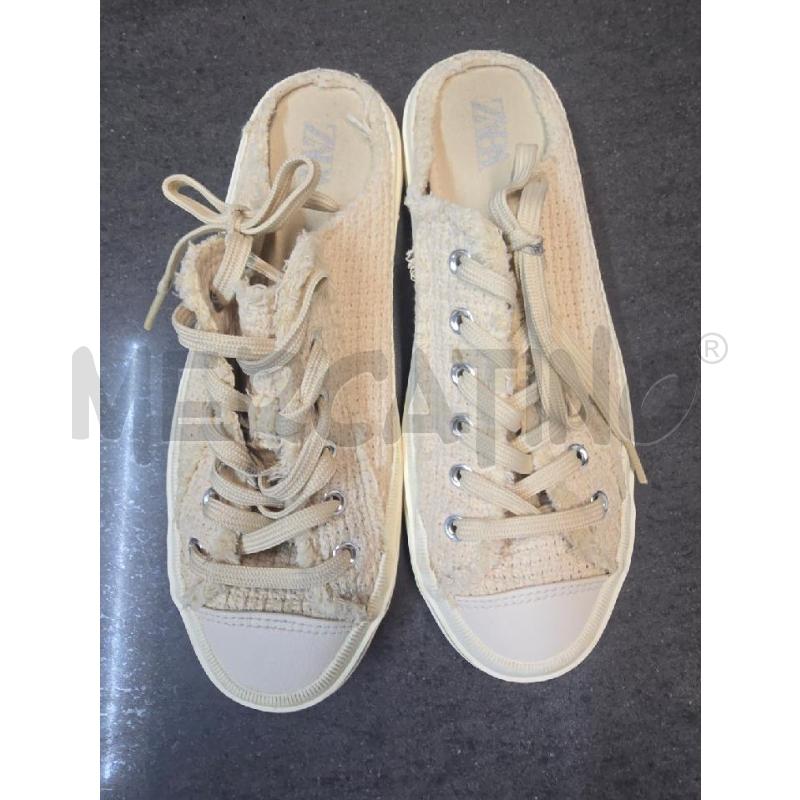SCARPE DONNA ZARA BEIGE APERTE DIETRO | Mercatino dell'Usato Acerra 1