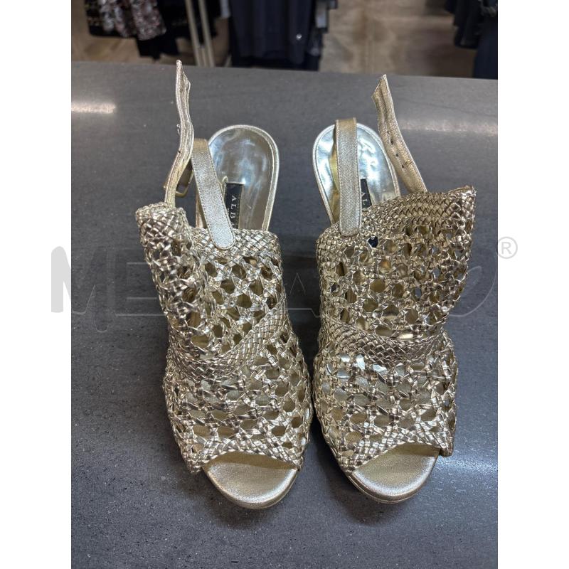 SCARPE TACCHI ALBANO DORATO | Mercatino dell'Usato Acerra 1