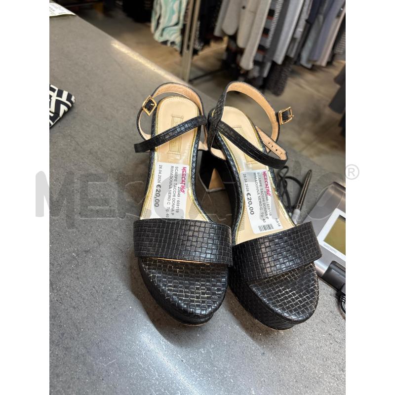 SCARPE TACCHI DONNA PRIMADONNA NERO CON CINGHIA | Mercatino dell'Usato Acerra 1