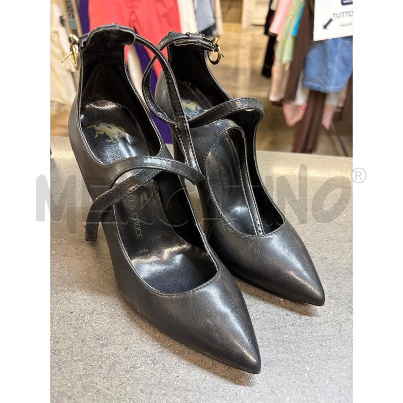 SCARPE TACCHI ROBERTO DELLA CROCE NERO | Mercatino dell'Usato Acerra 1