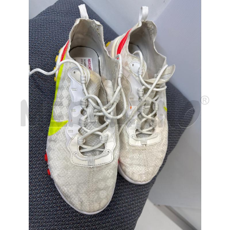 SCARPE UOMO NIKE BIANCO LOGO GIALLO FLUO | Mercatino dell'Usato Acerra 1