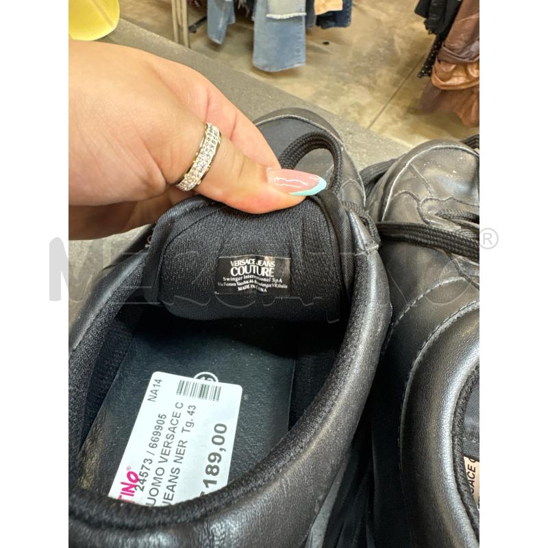 SCARPE UOMO VERSACE COUTURE JEANS NERO | Mercatino dell'Usato Acerra 4
