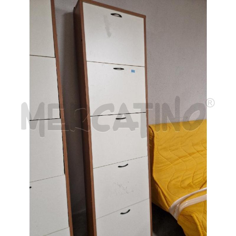 SCARPIERA ALTA BIANCO MARRONE | Mercatino dell'Usato Acerra 1