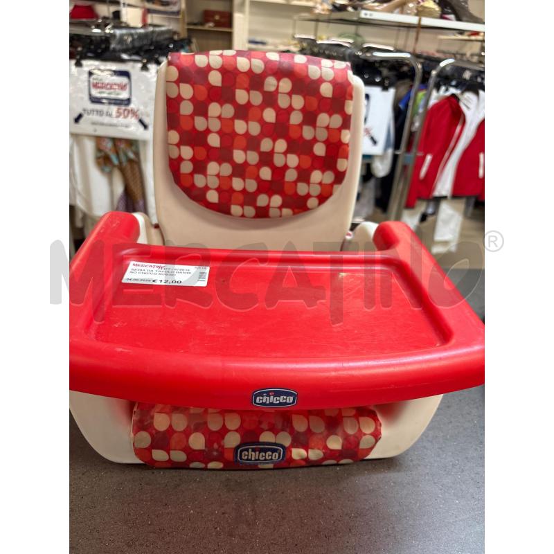 SEDIA DA TAVOLO BAMBINO CHICCO ROSSO BIANCO | Mercatino dell'Usato Acerra 1