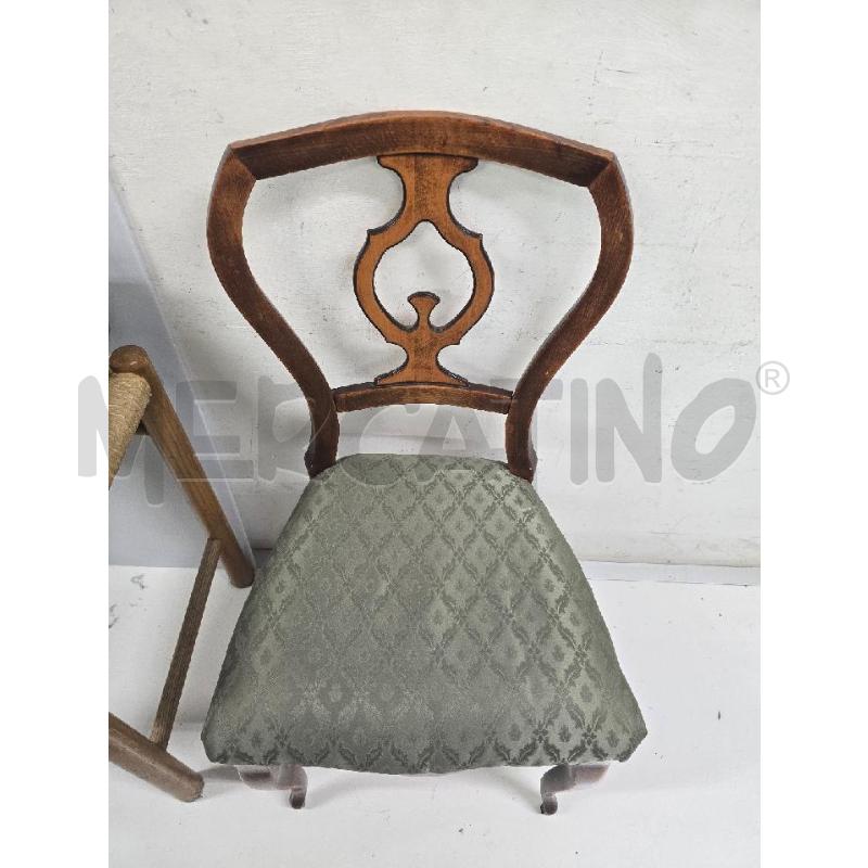 SEDIA LEGNO SEDUTA VERDE | Mercatino dell'Usato Acerra 1