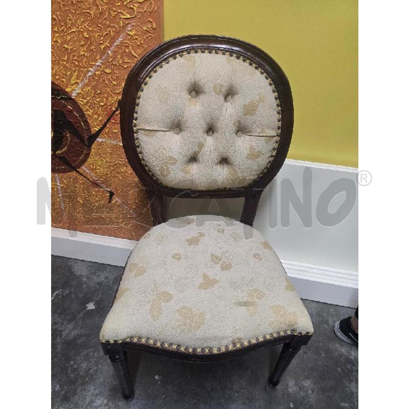SEDIA PZ.6 BEIGE STRUTTURA LEGNO | Mercatino dell'Usato Acerra 1