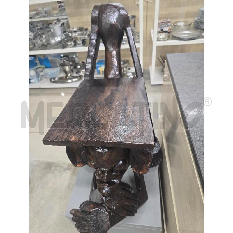 SEDIA STILE ETNICA MARRONE VOLTO | Mercatino dell'Usato Acerra 1