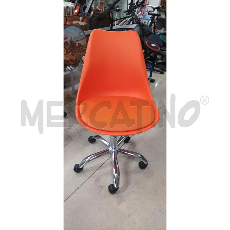 SEDIA UFFICIO GIREVOLE ARANCIONE | Mercatino dell'Usato Acerra 1