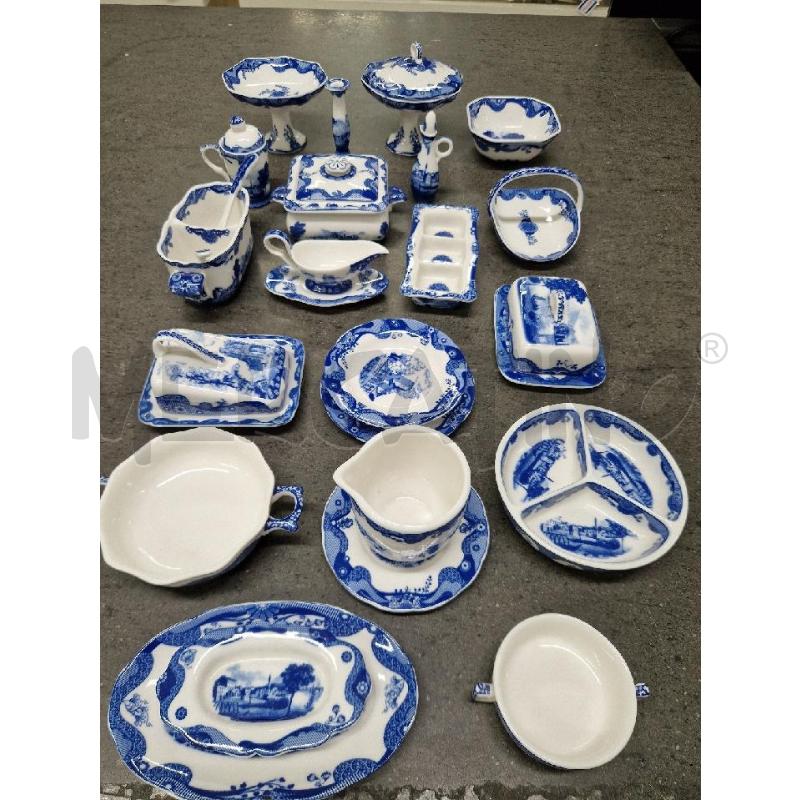 SET 23 PZ BIANCO BLU DECORO BAVARIA | Mercatino dell'Usato Acerra 1