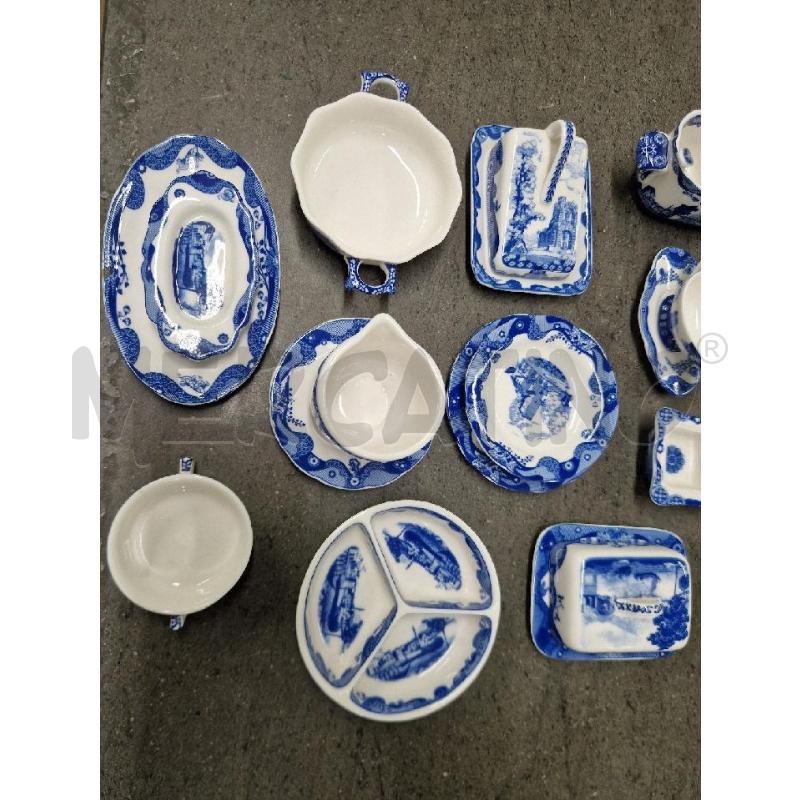 SET 23 PZ BIANCO BLU DECORO BAVARIA | Mercatino dell'Usato Acerra 2