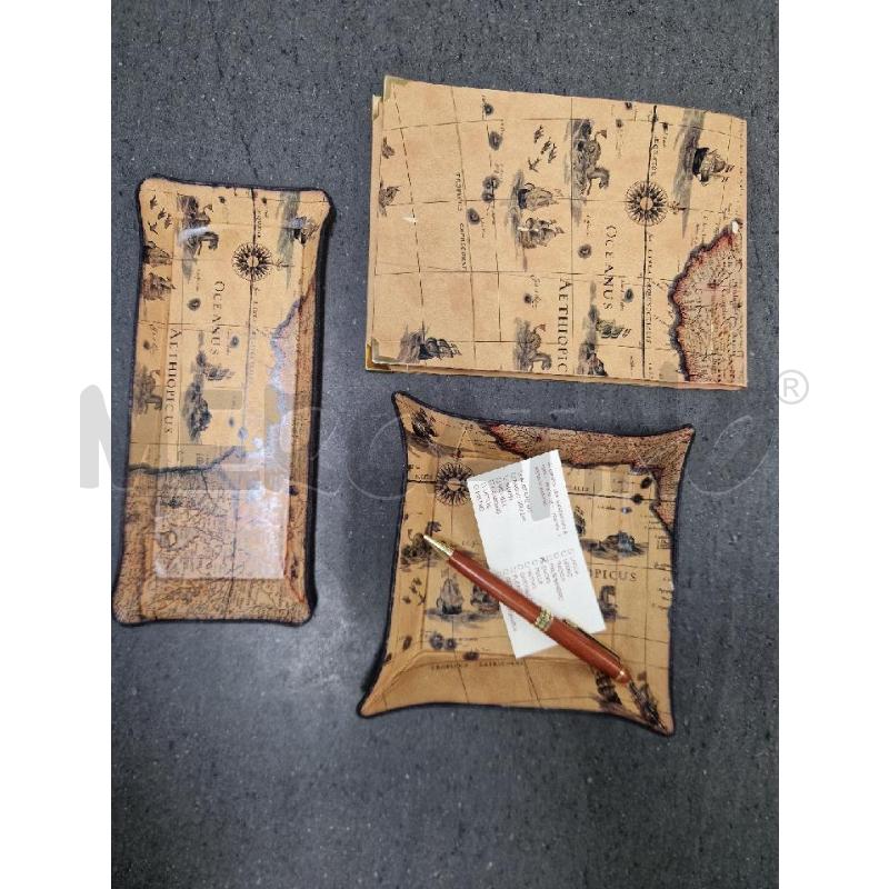 SET SCRIVANIA MAPPA IN CUOIO | Mercatino dell'Usato Acerra 1