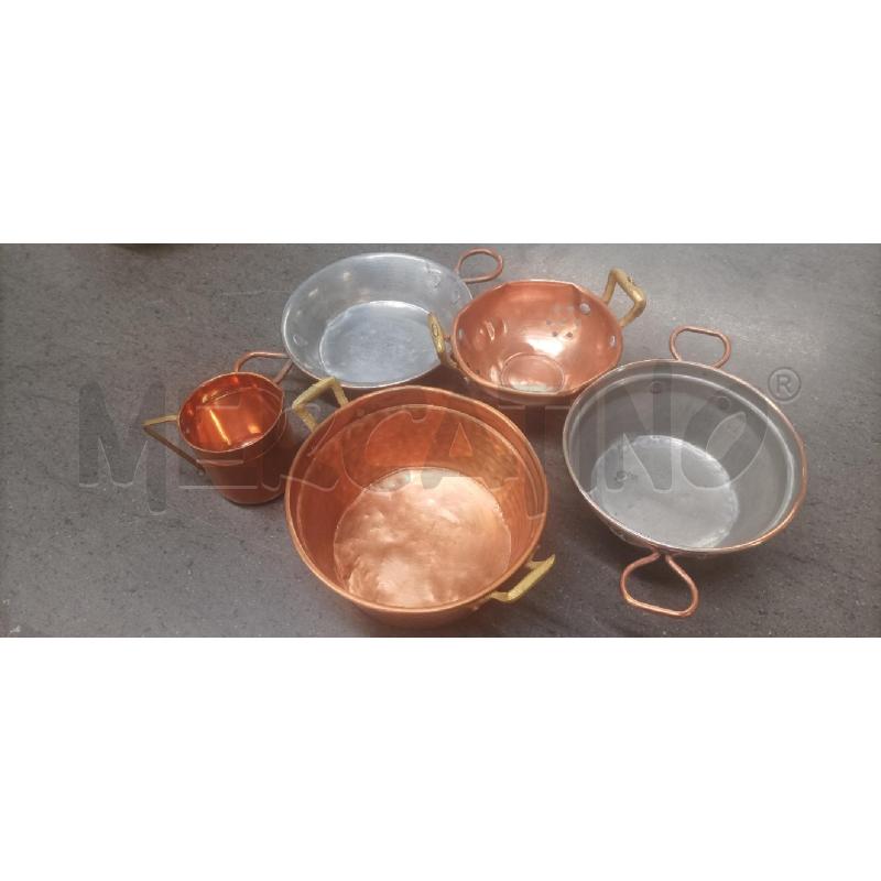 SET TEGAMI RAMATI PZ.5 | Mercatino dell'Usato Acerra 1