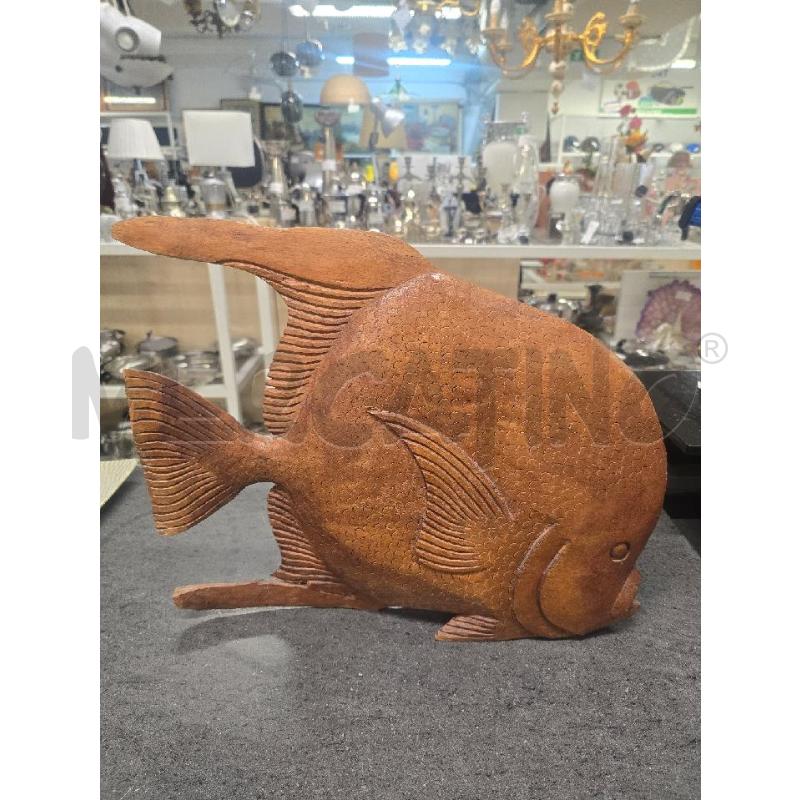 SOPRAMMOBILE LEGNO FIGURA PESCE | Mercatino dell'Usato Acerra 1