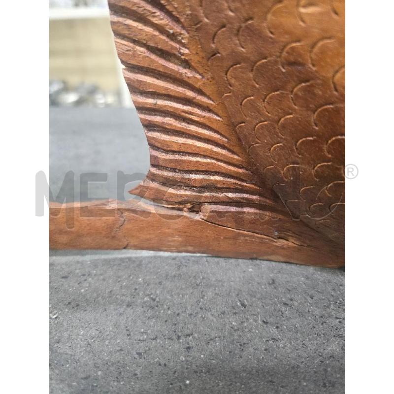 SOPRAMMOBILE LEGNO FIGURA PESCE | Mercatino dell'Usato Acerra 2