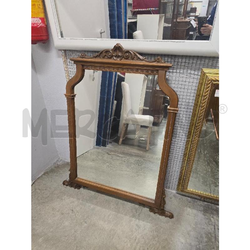 SPECCHIO CORNICE MARRONE DECORO | Mercatino dell'Usato Acerra 1