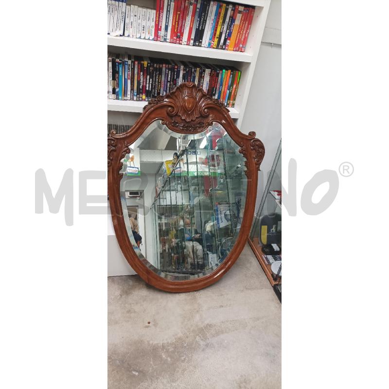 SPECCHIO GRANDE MARRONE DECORO  | Mercatino dell'Usato Acerra 1