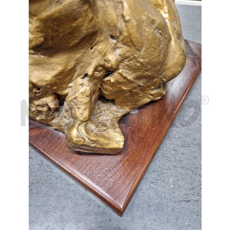 STATUA BACIO TRA UOMO E DONNA DORATA CRETA  | Mercatino dell'Usato Acerra 4