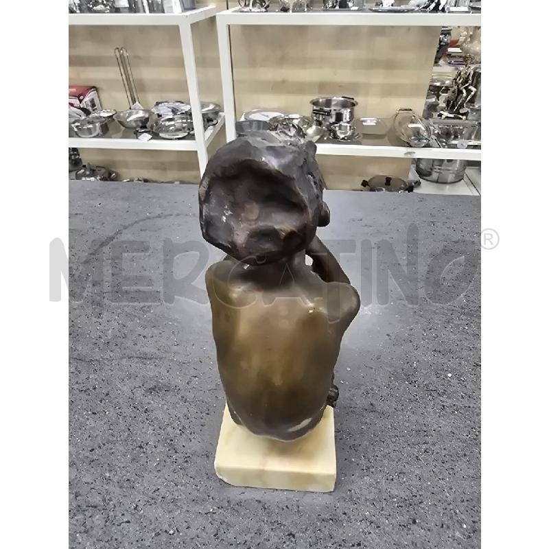 STATUA BAMBINO DORATO SEDUTO BASE  | Mercatino dell'Usato Acerra 2