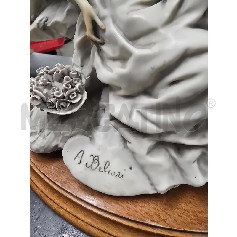 STATUA DONNA UOMO BELCARI BASE LEGNO | Mercatino dell'Usato Acerra 2