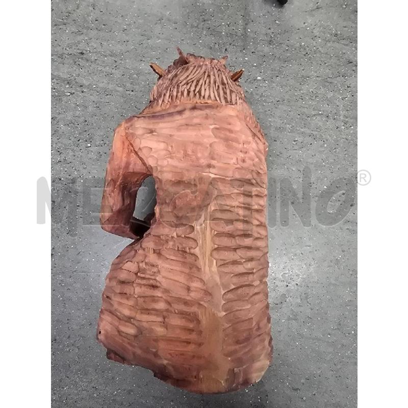 STATUA LEGNO SPINE VOLTO | Mercatino dell'Usato Acerra 2