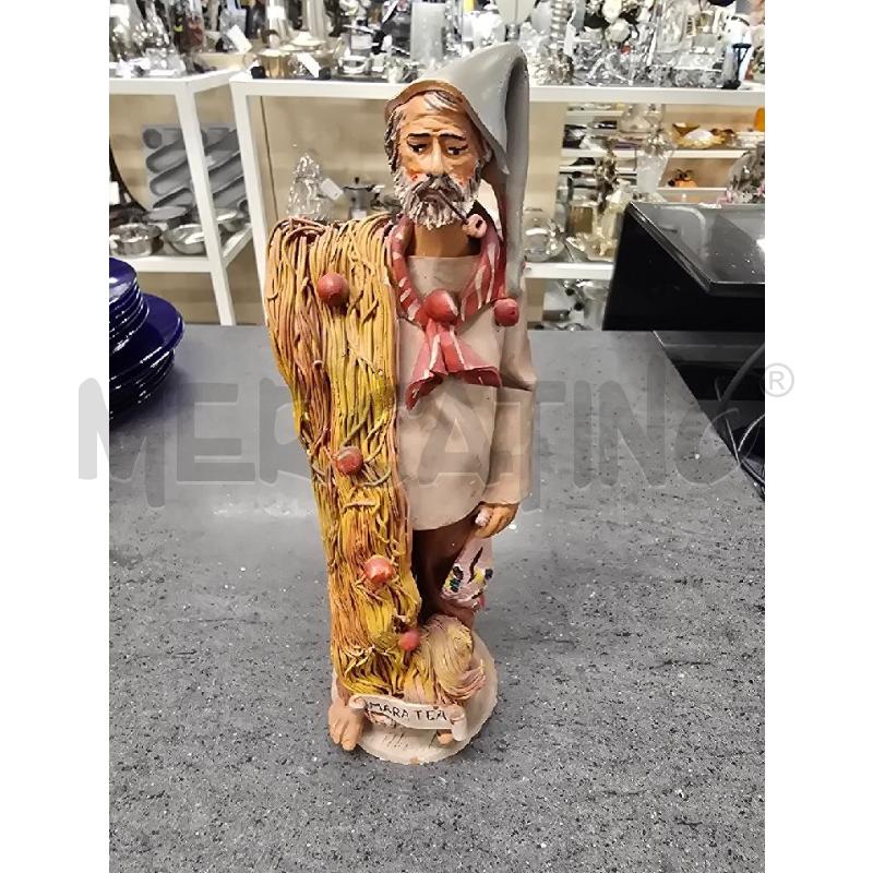 STATUETTA ANZIANO CAPPELLO GRIGIO | Mercatino dell'Usato Acerra 1