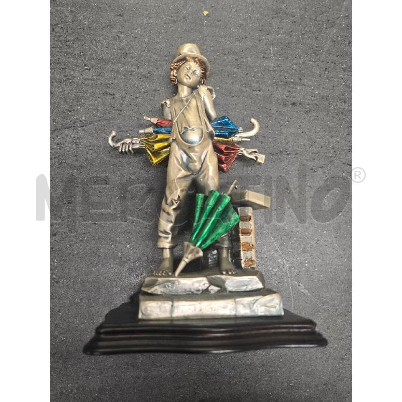 STATUETTA CLOWN SILVER OMBRELLI | Mercatino dell'Usato Acerra 1