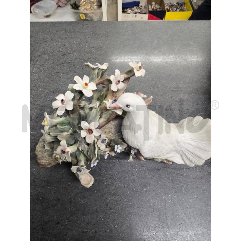 STATUETTA TRONCO COLOMBA FIORI DA RIV. | Mercatino dell'Usato Acerra 1