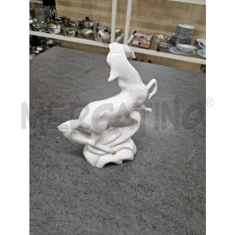 STATUINA CAVALLO BIANCO DORATO | Mercatino dell'Usato Acerra 2