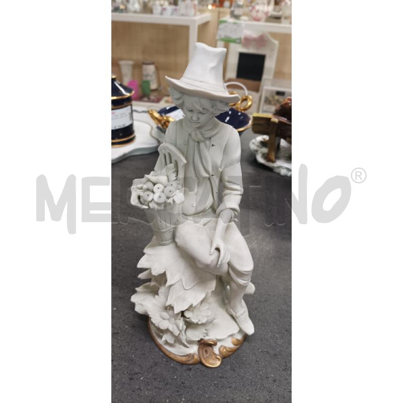 STATUINA RAGAZZO CESTO FRUTTA CAPODIMONTE | Mercatino dell'Usato Acerra 1