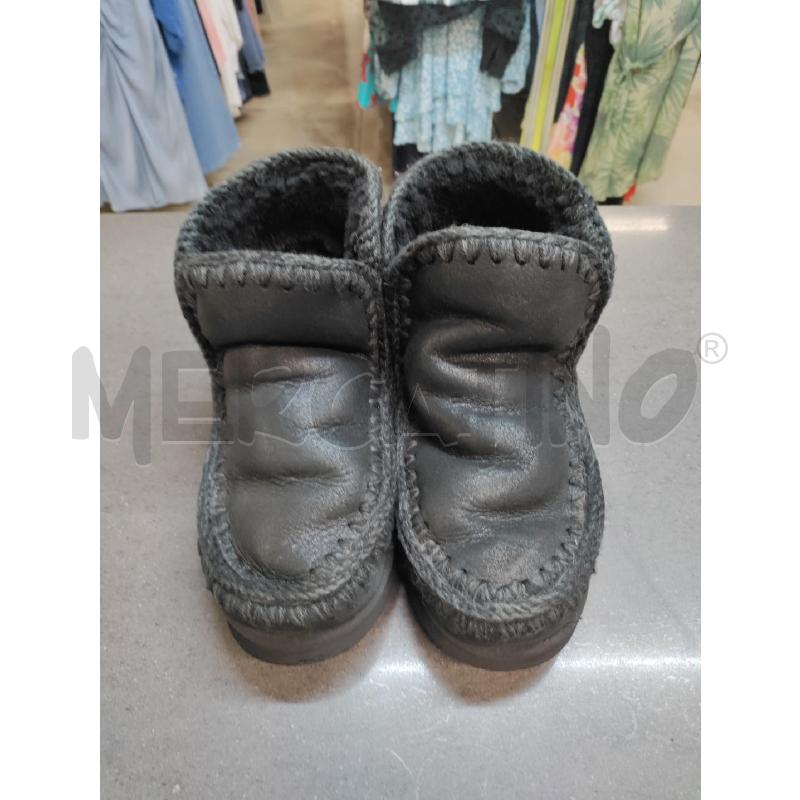 STIVALETTI DONNA MOU NERO SCRITTA STRASS | Mercatino dell'Usato Acerra 1