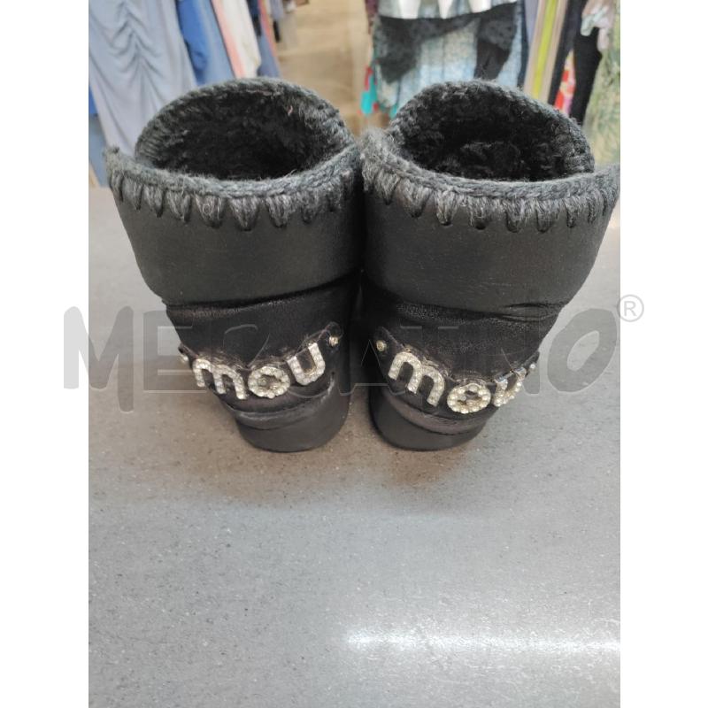 STIVALETTI DONNA MOU NERO SCRITTA STRASS | Mercatino dell'Usato Acerra 2