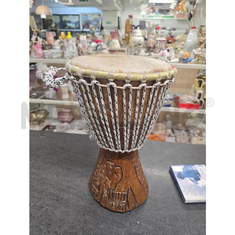 TAMBURELLO LEGNO DECORATO INCISI | Mercatino dell'Usato Acerra 1