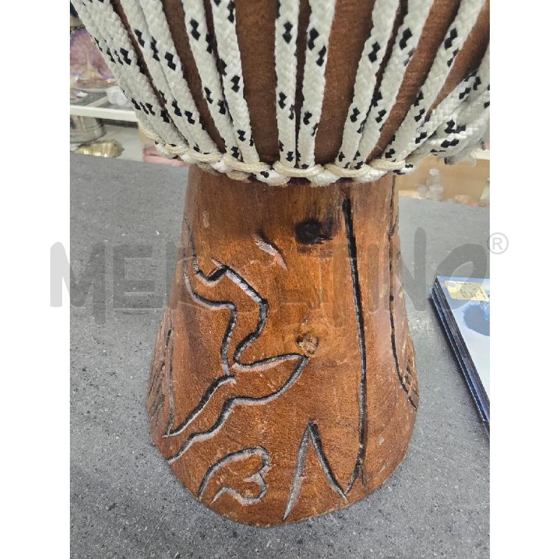 TAMBURELLO LEGNO DECORATO INCISI | Mercatino dell'Usato Acerra 2