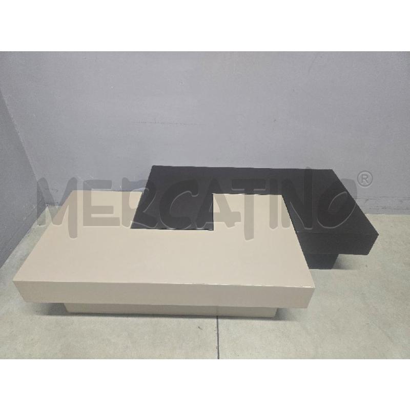 TAVOLINO BEIGE MARRONE TRASFORMABILE  | Mercatino dell'Usato Acerra 1