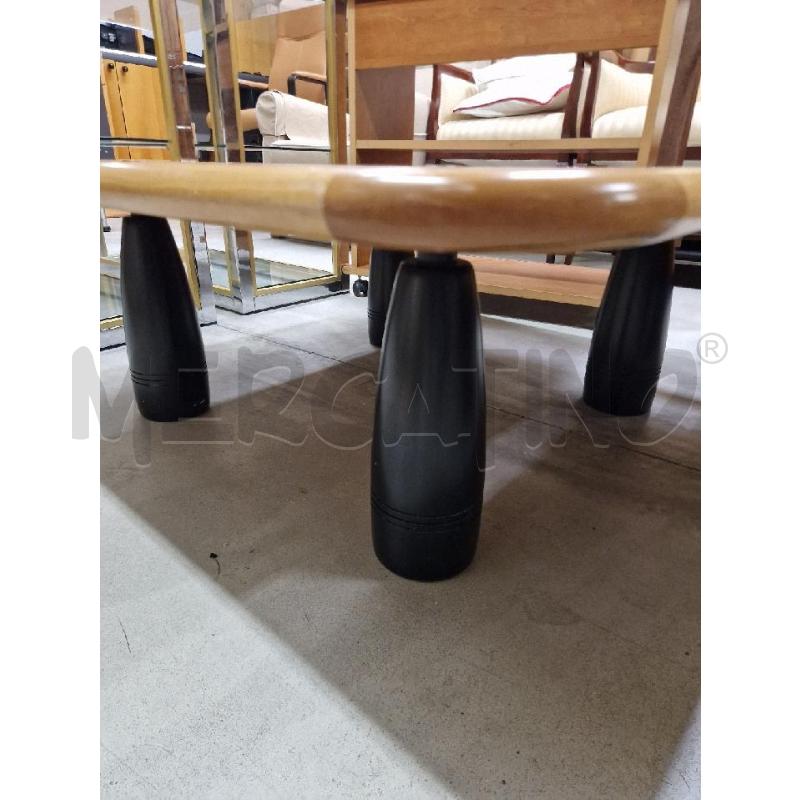 TAVOLINO LEGNO PIEDI NERI FIRMATO BERNINI  | Mercatino dell'Usato Acerra 2