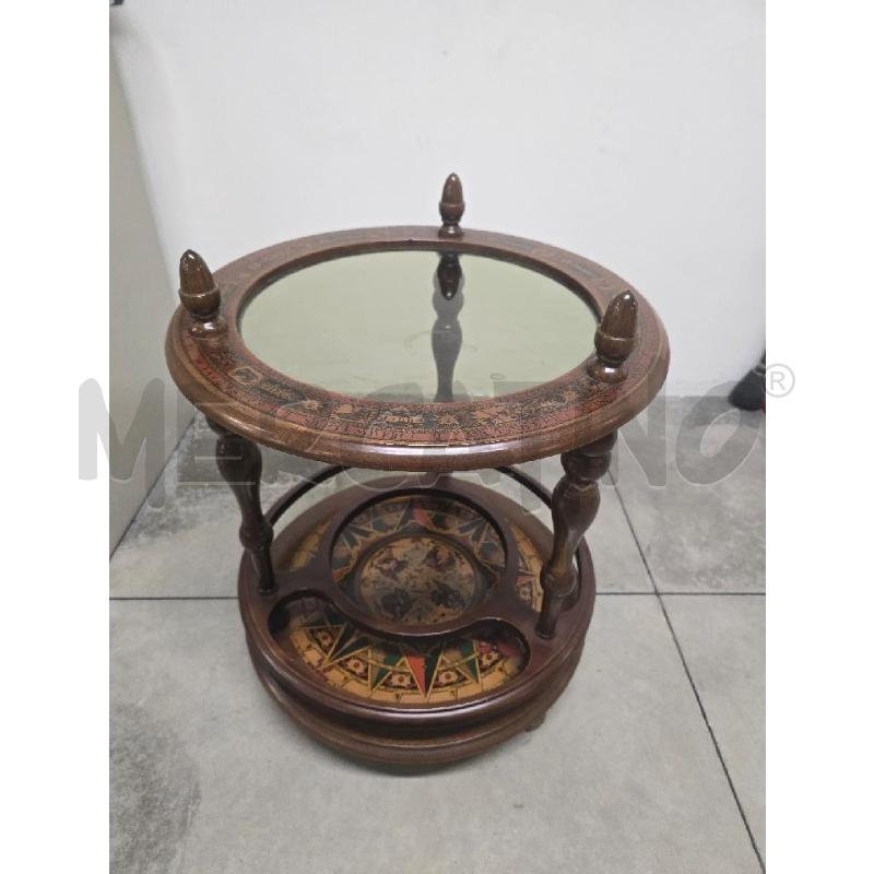 TAVOLINO LEGNO PORTA LIQUORI DECORI | Mercatino dell'Usato Acerra 1