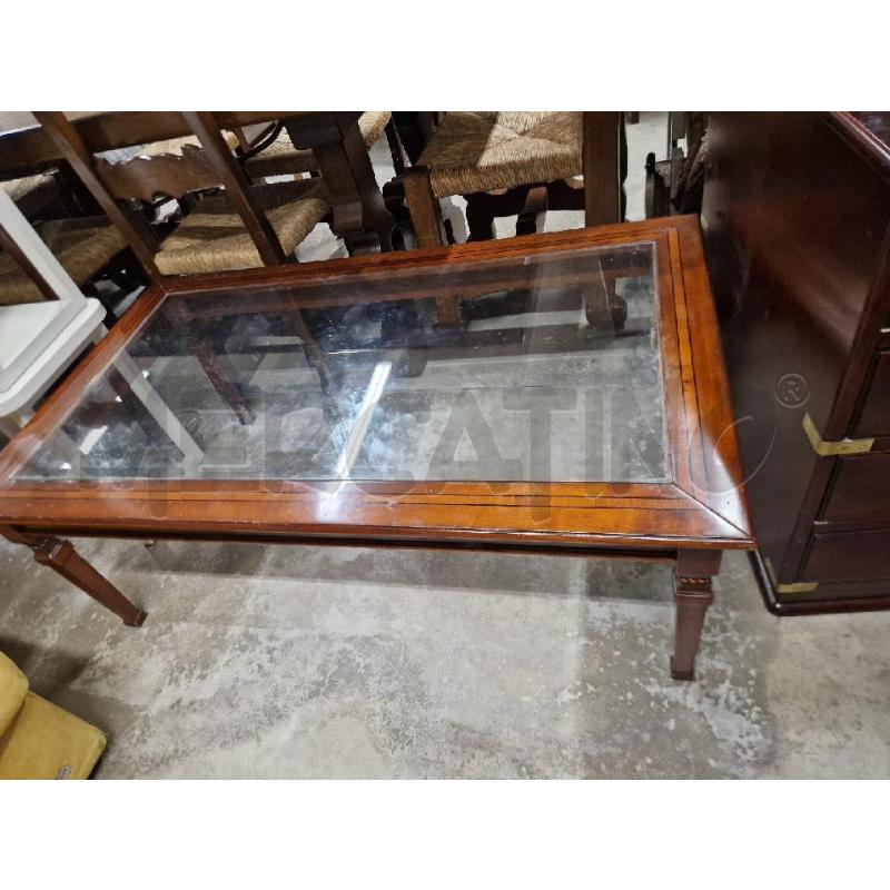 TAVOLINO LEGNO VETRO  | Mercatino dell'Usato Acerra 1