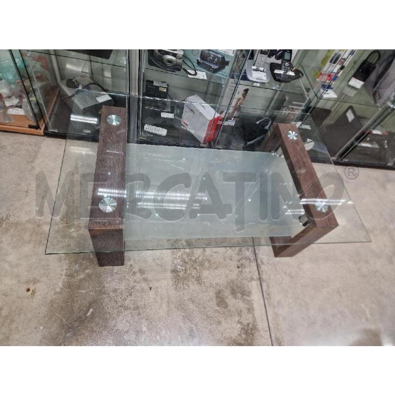 TAVOLINO WENGE VETRO | Mercatino dell'Usato Acerra 1