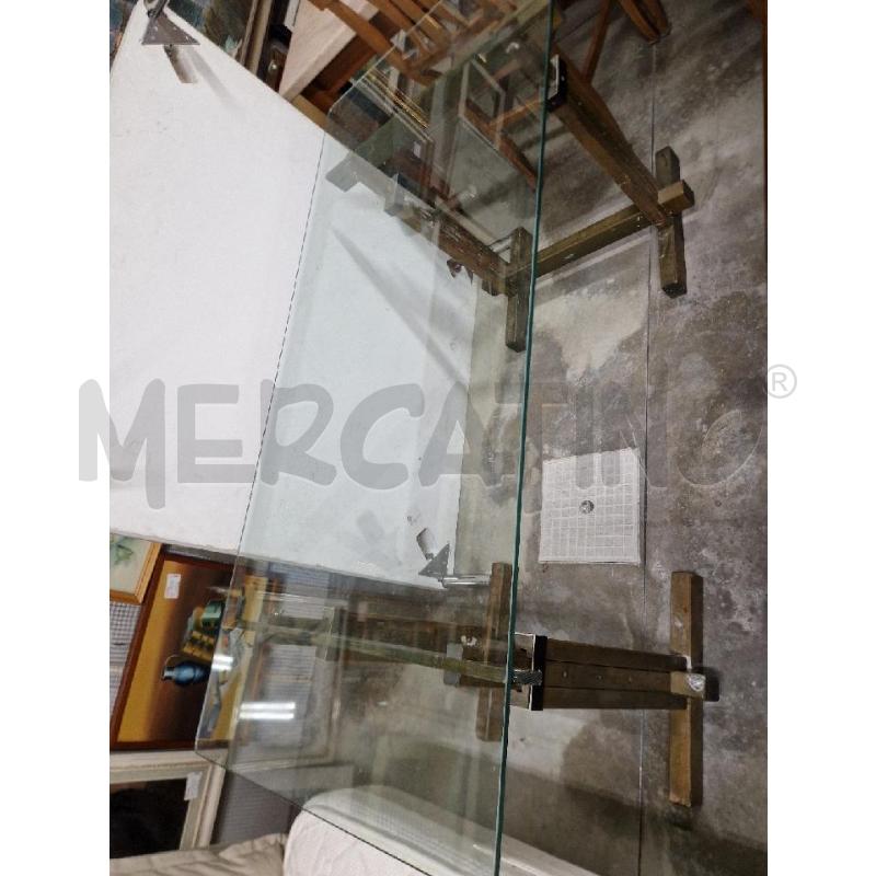 TAVOLO RETTANGOLARE VETRO LEGNO | Mercatino dell'Usato Acerra 1
