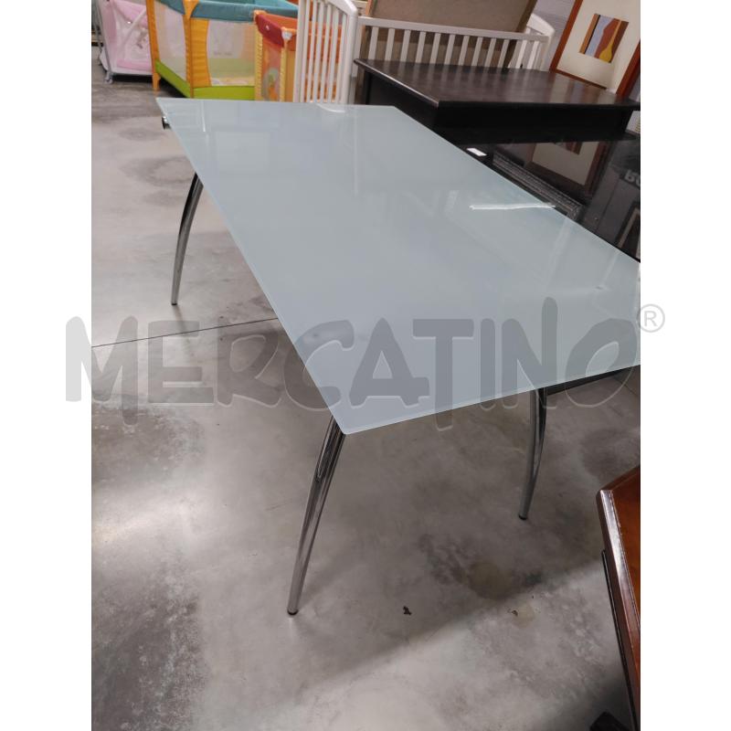 TAVOLO RETTANGOLARE VETRO SILVER  | Mercatino dell'Usato Acerra 2