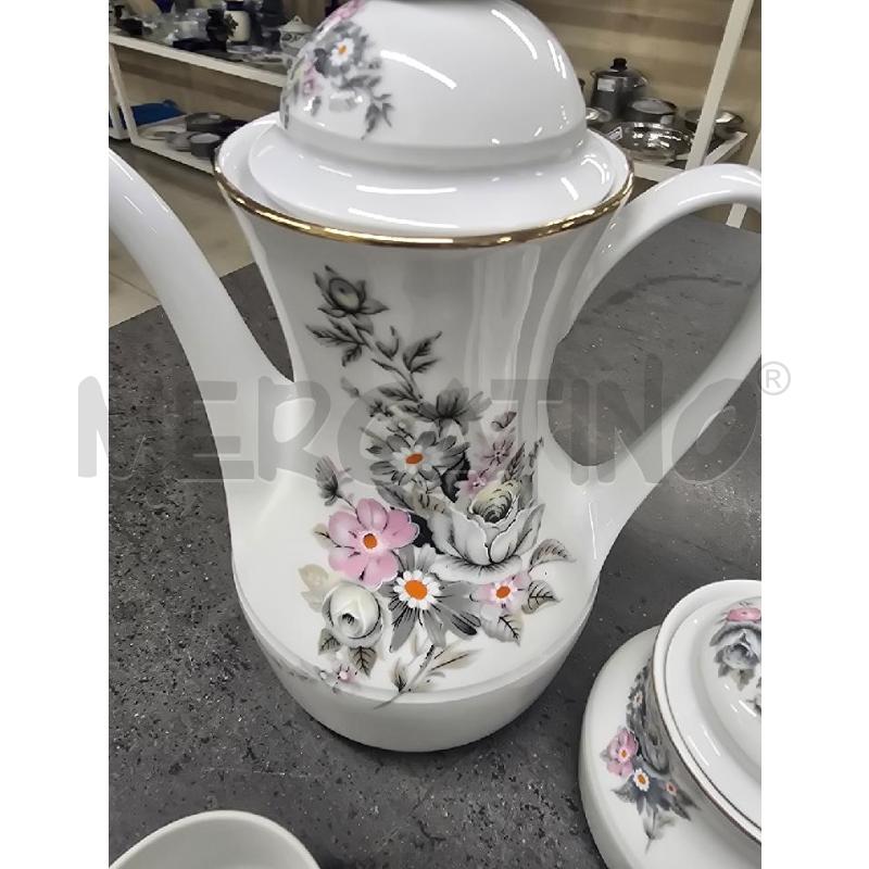 TAZZE PZ. 10+ZUCCH+LATT+CAFF BIANCO FIORI ROSA | Mercatino dell'Usato Acerra 3