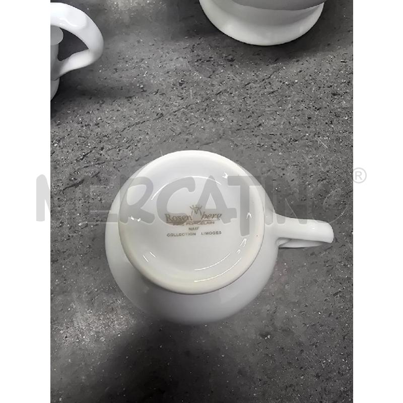 TAZZE PZ. 11+PIATT+TEIERA+ZUCCH BIANCA DORATA LIMOGES | Mercatino dell'Usato Acerra 2