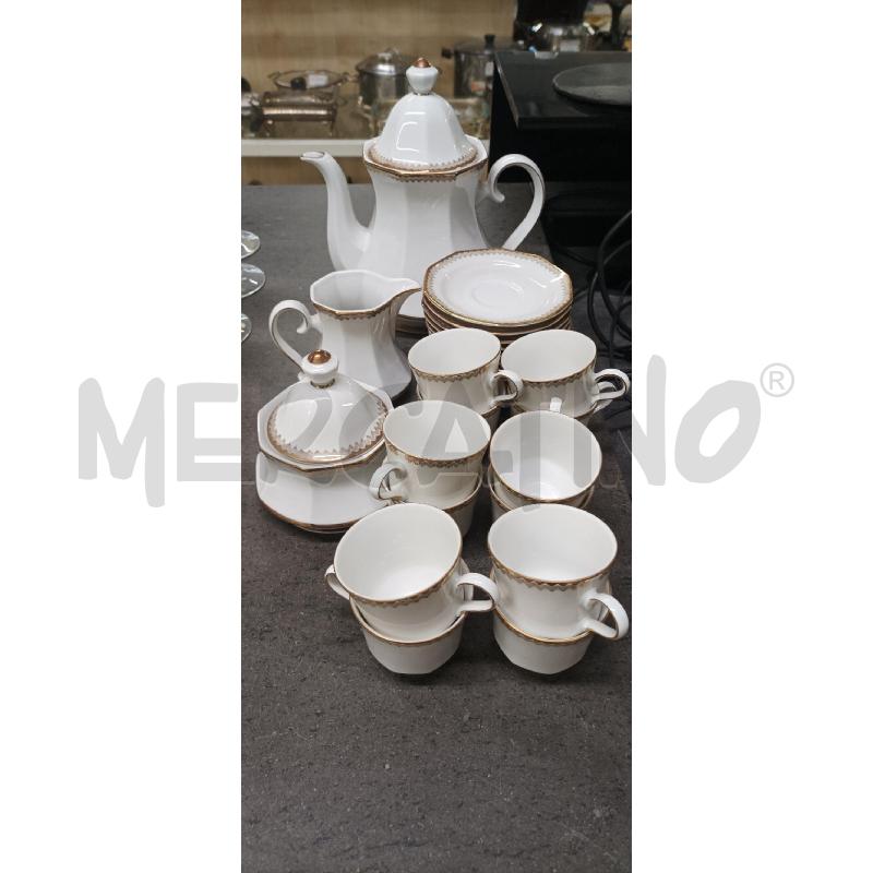 TAZZE PZ. 12+CAFF+LATT+ZUCCH BAVARIA  BIANCO DORATO | Mercatino dell'Usato Acerra 1